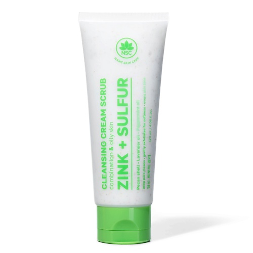 NAME SKIN CARE Очищающий крем-скраб с цинком и серой для комбинированной и жирной кожи лица Скрабы для лица