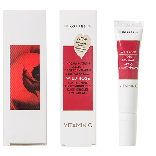 

KORRES Крем для глаз против темных кругов Дикая роза Wild Rose Vitamin C Eye Cream, Крем для глаз против темных кругов Дикая роза Wild Rose Vitamin C Eye Cream