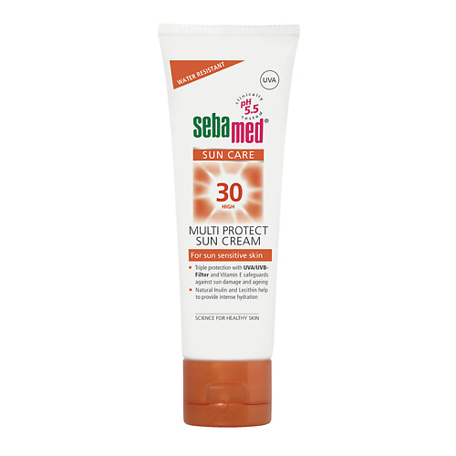 

SEBAMED Крем солнцезащитный SPF 30 с витамином Е для чувствительной кожи Multi Protect Sun Cream, Крем солнцезащитный SPF 30 с витамином Е для чувствительной кожи Multi Protect Sun Cream