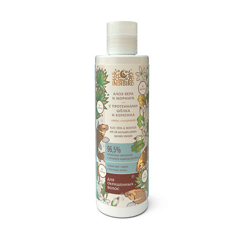 

INDIBIRD Шампунь аюрведический Алое Вера и Моринга с протеинами шелка и кератина Aloe Vera & Moringa Ayurvedic Shampoo, Шампунь аюрведический Алое Вера и Моринга с протеинами шелка и кератина Aloe Vera & Moringa Ayurvedic Shampoo