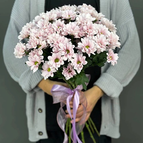 

4 СЕЗОНА Монобукет из 9 кустовых розовых хризантем, Монобукет из 9 кустовых розовых хризантем