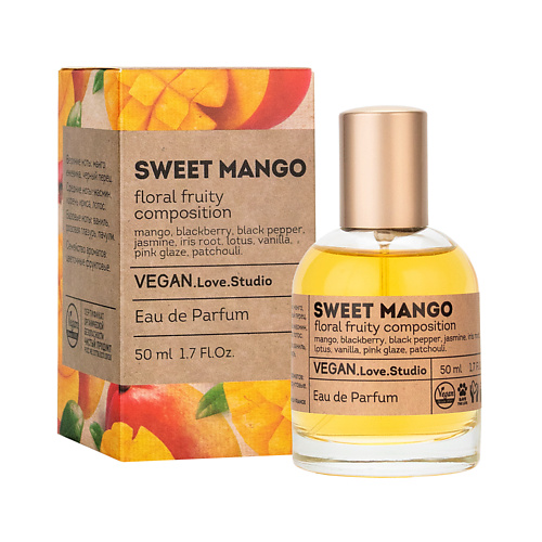 

VEGAN.LOVE.STUDIO Парфюмерная вода женская Sweet Mango 50.0, Парфюмерная вода женская Sweet Mango