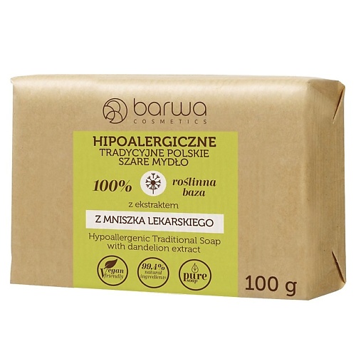 

BARWA COSMETICS Мыло гипоаллергенное универсальное Экстракт одуванчика 100.0, Мыло гипоаллергенное универсальное Экстракт одуванчика