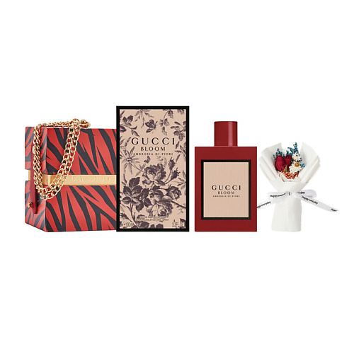 

GUCCI Парфюмерная вода Bloom Ambrosia di Fiori + Подарочная коробка + Букет, Парфюмерная вода Bloom Ambrosia di Fiori + Подарочная коробка + Букет