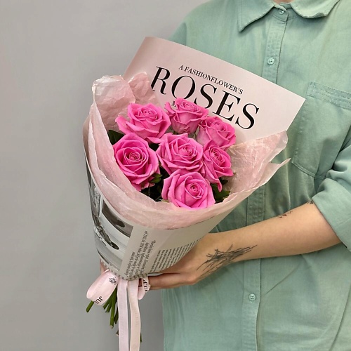 

JULES FLOWER ATELIER «Beauty» букет из розовых роз Аква, «Beauty» букет из розовых роз Аква
