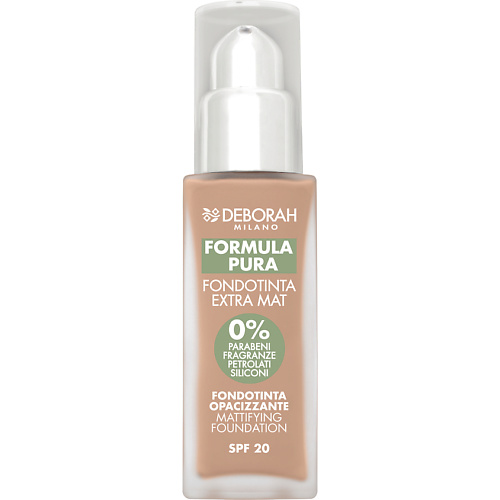 DEBORAH MILANO Тональная основа матирующая Formula Pura Extra Mat Foundation