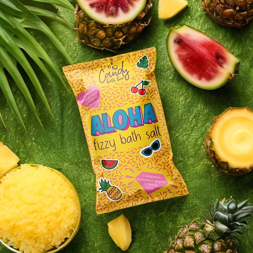 LABORATORY KATRIN Шипучая двухцветная соль для ванн Candy bath bar Aloha 100.0