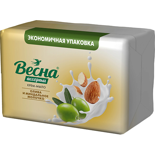 ВЕСНА Крем-мыло твердое олива и миндальное молочко 300.0