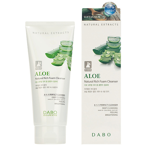 

DABO Пенка для умывания c экстрактом алоэ Aloe Natural Rich Foam Cleanser, Пенка для умывания c экстрактом алоэ Aloe Natural Rich Foam Cleanser