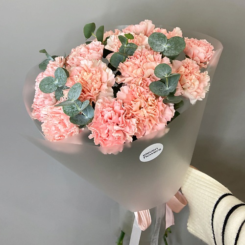 

ELEVEN FLOWERS Букет Нежные диантусы с эвкалиптом, Букет Нежные диантусы с эвкалиптом