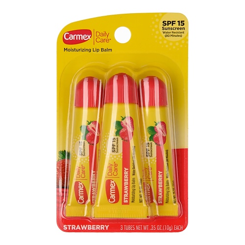 

CARMEX Набор бальзамов для губ в тубе клубника SPF 15, Набор бальзамов для губ в тубе клубника SPF 15