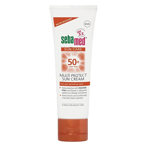 

SEBAMED Крем солнцезащитный SPF 50+ с витамином Е для чувствительной кожи Multi Protect Sun Cream, Крем солнцезащитный SPF 50+ с витамином Е для чувствительной кожи Multi Protect Sun Cream