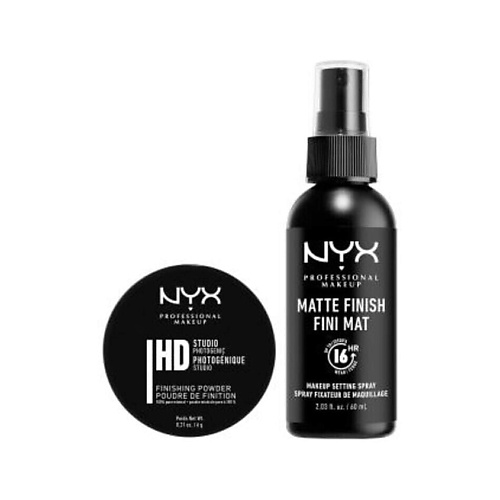 Набор средств для макияжа NYX Professional Makeup NYX PROFESSIONAL MAKEUP Набор: Пудра HD Finishing Powder + Спрей-фиксатор Matte Finish Setting Spray