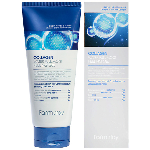 

FARMSTAY Гель для умывания отшелушивающий увлажняющий с коллагеном Collagen Water Full Moist Peeling Gel, Гель для умывания отшелушивающий увлажняющий с коллагеном Collagen Water Full Moist Peeling Gel