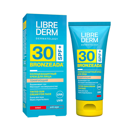 

LIBREDERM Солнцезащитный тонирующий крем для лица SPF 30 Bronzeada Tinted Sun Cream for Face, Солнцезащитный тонирующий крем для лица SPF 30 Bronzeada Tinted Sun Cream for Face