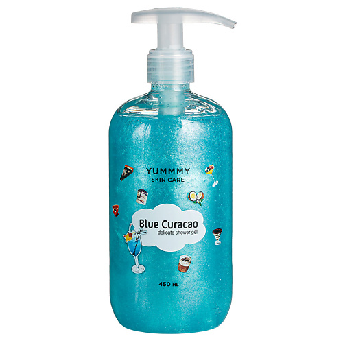 

YUMMMY Гель для душа с блестками Blue Curacao, Гель для душа с блестками Blue Curacao