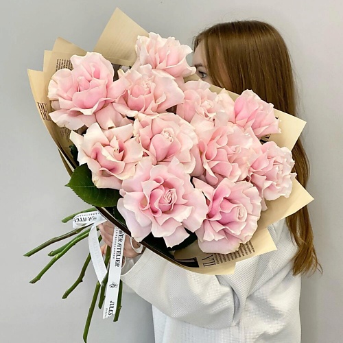

JULES FLOWER ATELIER «Пинк Мондиаль» 11 французских роз, «Пинк Мондиаль» 11 французских роз