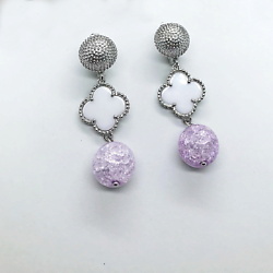 Серьги Lilac crystal