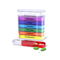 Таблетница - контейнер для лекарств и витаминов "7 дней/4 приема"