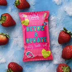 Шипучая соль для ванн Candy bath bar "Detox & Update"