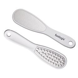 Double-Sided Rubberized Handle Терка для мозолей профессиональная в пластиковом основании