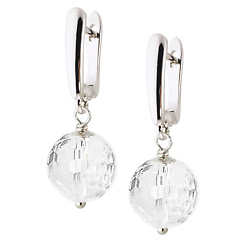 Серьги из натурального горного хрусталя Forever Crystal