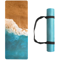 Коврик для фитнеса и йоги Эко Премиум Замша