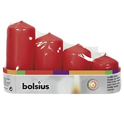 Свечи столбик Bolsius Classic красные