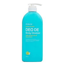 Гель для душа с ароматом ЛИМОН, ЗЕЛЕНЫЙ ЧАЙ и МЯТА Deo De Body Cleanser