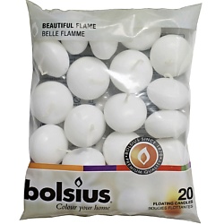 Свечи плавающие Bolsius Classic белые