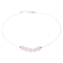 Колье из натурального розового кварца Forever Rose Chain