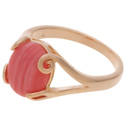 Кольцо с родохрозитом "Лагуна"