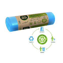 Пакеты для мусора с завязками "эко"