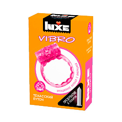 Виброкольца LUXE VIBRO Техасский бутон + презерватив