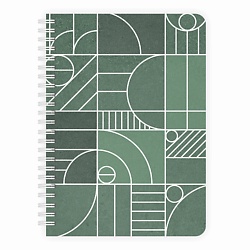Блокнот в точку "Зелёная геометрия" Creative А5