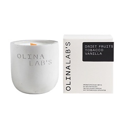 Свеча ароматическая в бетонном стакане Driet fruits tobacco vanilla