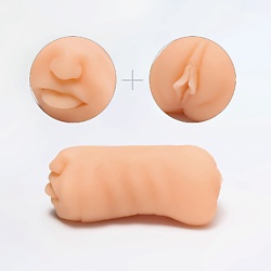Мастурбатор 2 в 1. реалистичный "Oral & Vaginal"