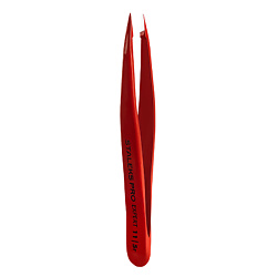 Пинцет для бровей Staleks Pro Expert 11 Type 5r (точечный), красный