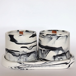 Набор ароматических свечей на подставке с ароматом Табак-вишня