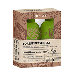 Подарочный набор для мужчин, древесный: гель, шампунь FOREST FRESHNESS