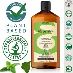 Натуральный Шампунь для волос, регулятор кожного жира с экстрактами берёзы и мяты