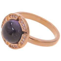 Кольцо с авантюрином "Луна"