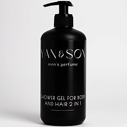 Гель для душа для мужчин 2 в 1 с ароматом мужского парфюма и маслом авокадо.