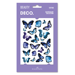 Татуировка для тела WATERCOLOR COLLECTION by Miami tattoos переводная Butterfly