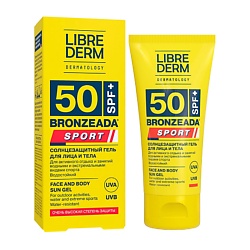 Солнцезащитный гель для лица и тела  BRONZEADA SPORT SPF 50