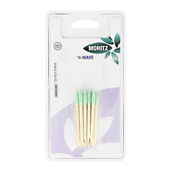 Палочки для кутикулы WAVE из дерева с абразивным наконечником