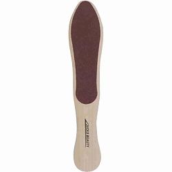 Терка педикюрная двухсторонняя на деревянной основе без лака