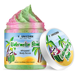 Взбитый арбузный крем-скраб для тела WATERMELON BOMB, с маслами ши и манго