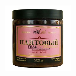 Пантовый гель для лица и тела с экстрактами родиолы розовой и красного корня