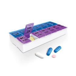 Таблетница - контейнер для лекарств и витаминов "7 дней/2 приема"